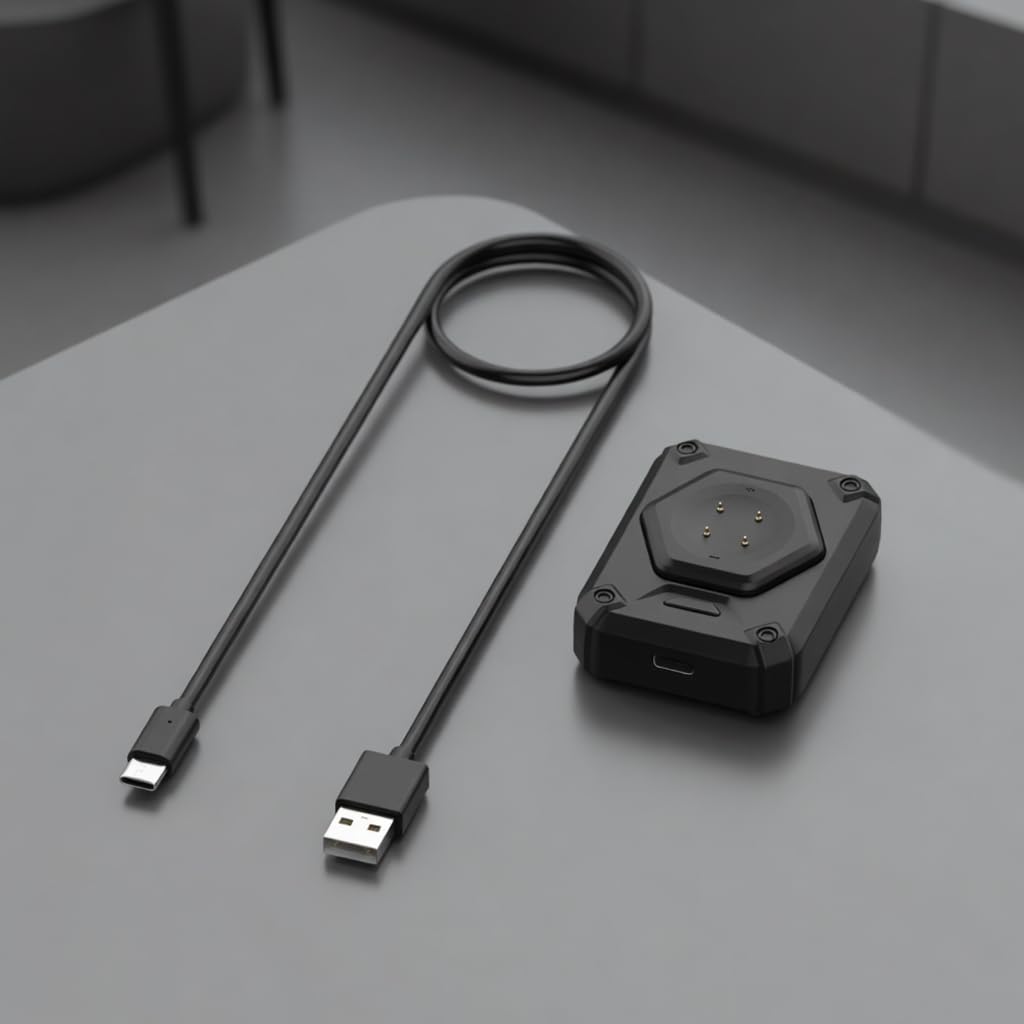 Base de carga de ABS resistente para viajes para relojes inteligentes con soporte seguro y rejillas de ventilación para una carga eficiente