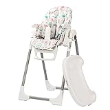 【Liege- und Fußstütze verstellbar】 Hochstühle mit 5 Grad verstellbarer Rückenlehne für Babys vom Sitzen bis zum Liegen mit einer Hand, 3 Positionen für die Fußstütze für unterschiedliche Verwendungszwecke. Damit das Baby nicht nur selbstständig essen lernt, kann es auch ein Nickerchen machen oder Windeln wechseln.