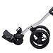 QQDETRR Foldable 3 Wheel Golf Cart with Water Bottle Holder, Lightweight Aluminum Push-Pull Golf Cart with Adjustable Straps, Golf Push Cart, Silver