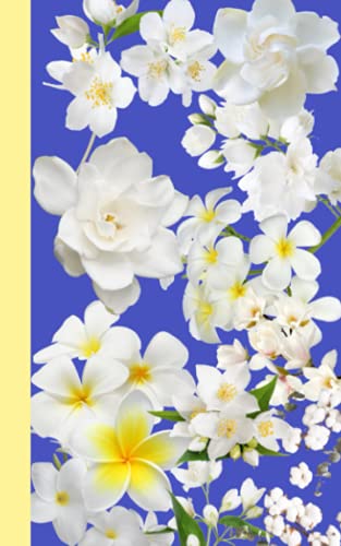 White on Blue Floral Notebook: For everyday notes image 2