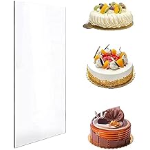 esowemsn 2PCS Clear Acrylic Cake Smoother Scraper 9 Inch Rectangle Icing Frosting Buttercream Scraper Baking Bevel Cake Scraper Pastry Cutter Kitchen DIY Baking Tool Accessories