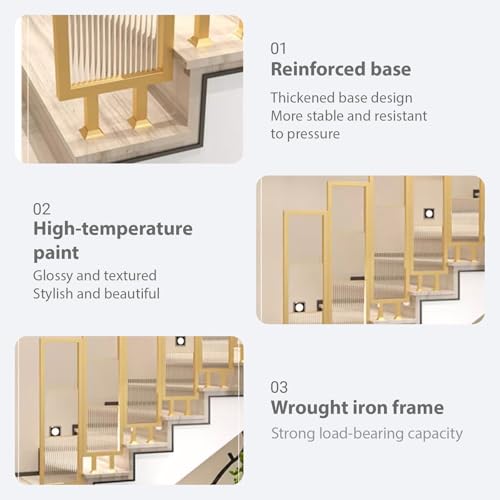 Garde-corps extérieur pour terrasse et balcon en verre et fer forgé stable - 6