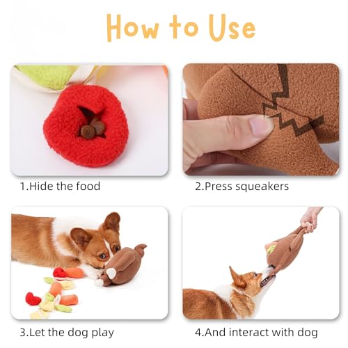 Juguete de Pavo de Peluche Interactivo para Perros miniatura 4