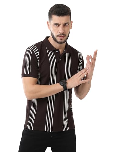Image of fanideaz Branded Mens Half Sleeve Cotton Striped Polo T-Shirt for Mens || Polo Tshirt for Men || Branded Tshirt for Men