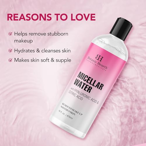 Botanic Hearth Micellar Water | Gently Cleanses, Makeup Remover With Dual|Phase Formula, Pack Of 2 (16 Fl Oz Each) | Suitable For All Skin Types - Image 6