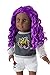 American Girl Truly Me 18-inch Doll #91 with Gray Eyes, Purple Hair, and Very Deep Skin in Graffiti Outfit, For Ages 6+