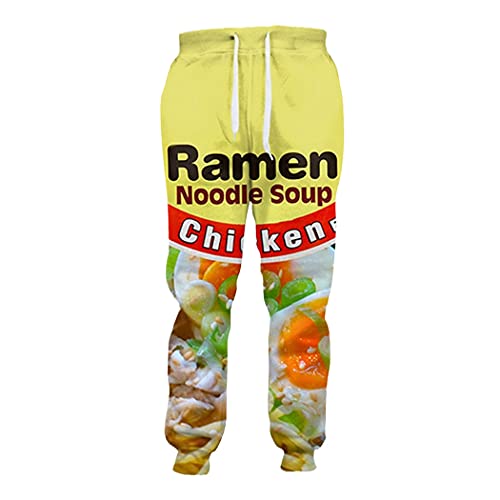 Pantalon imprimé 3D poulet ample pour un style streetwear sans complexe