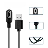 Ermorgen 2 sztuki kabla USB kompatybilnego z ładowarką imoo Watch Phone Z7, pleciony kabel, odporny na zużycie, 1 m, czarny