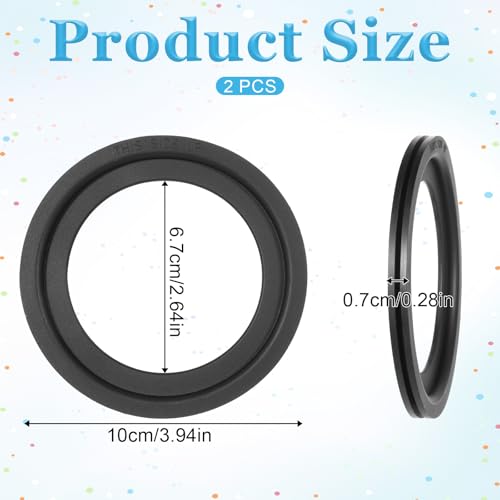 Image of 2 PCS Black RV Toilet Seal, Replacement Rubber 300 /310 /320 RV Toilet Seal, RV Toilet Replacement Equivalent to Part Number 385311658