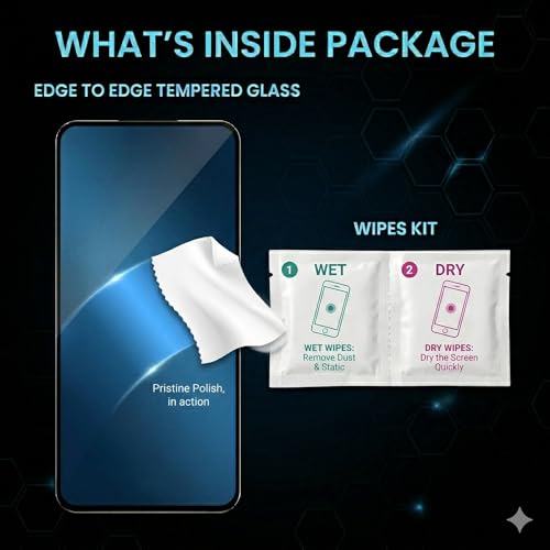 Image of Military-Grade Tempered Glass Screen Protector Compatible for Lava Bold N2 Lite with Edge to Edge Coverage and Easy Self Installation kit