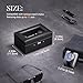 ProCase 3-Slot Lockable Watch Case, Display Storage Box with Combination Lock, Locking Watch Holder Organizer with Glass Lid for Men -Black