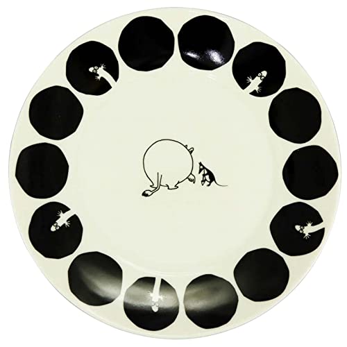 Moomin Kuvio Dish, 7.5 Inches (19 Cm), Pair Set, Flower Dots, Made In Japan #TOP2