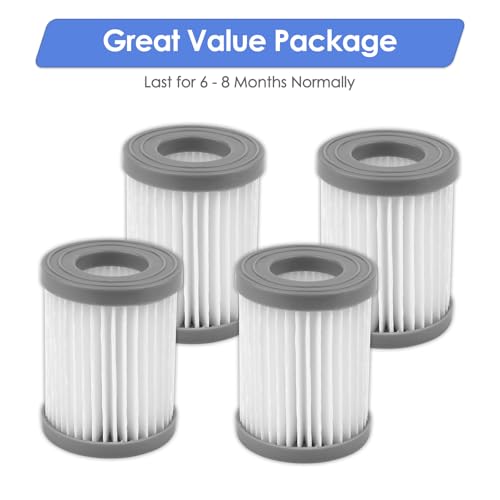 Image of (4 Pack) M320 Replacement HEPA Filters Compatible with Lefant M320 / M320G Robotic Vacuum Cleaner, Upright Filter, Canister Filters, Vacuum Filter, Filters Accessories Kit, Filter Kit