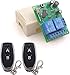 Price comparison product image DieseRC DC 12V 24V 30V Secure Remote Control Switch Universal Wireless 433Mhz rf 10A Relay Receiver Board with 2 Transmitter Key fobs, for Motor, Light, Gate door, DIY Wireless Controller