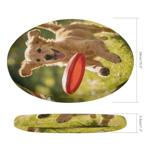 Cojín redondo de cachorro para aliviar sillas duras con funda lavable 3