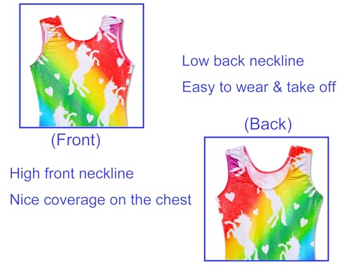Image of Domusgo Gymnastics Leotards for Girls Sparkly One Piece Biketard Size 1-10Y