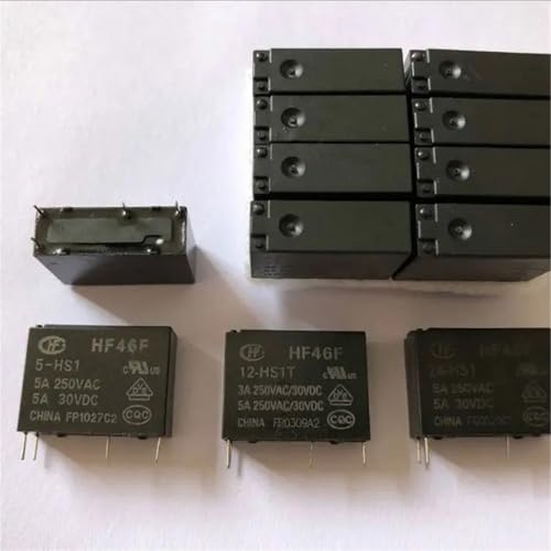 Relé de potencia de alta sensibilidad HF46F con conmutación estable de 5A 250V CA