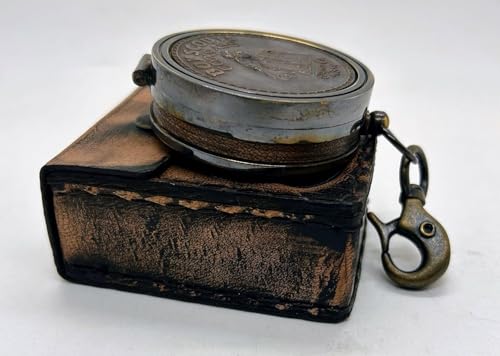 Brújula de Bolsillo de Latón Boy Scout con Estuche de Cuero – Herramienta de Navegación Marítima 2x1.7 Pulgadas para Senderismo, Camping y Mochilero miniatura 5