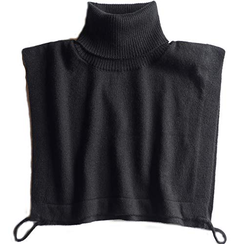Winter Wool Knitted Unisex Turtleneck Black Red Grey Khaki False Collar
