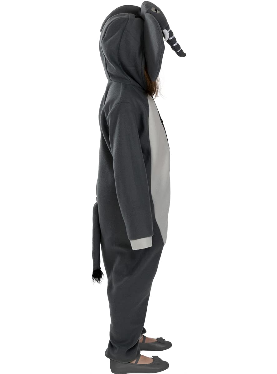 Funidelia | Disfraz De Elefante Onesie Para Niño Y Niña Animales - Disfraz Para Niños Y Divertidos Accesorios Para Fiestas, Carnaval Y Halloween - Talla 7-9 Años - Gris/Plateado