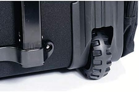 G.P.S. Rolling Range Bag with Telescoping Handle & ATV Wheels | Secure Handguns & Ammo Storage with Lockable Zippers | Durable Shooting Tactical Gear - Image 3