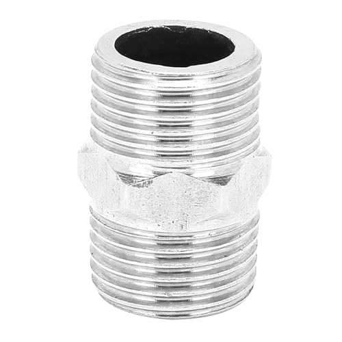 ZJchao Acero Inoxidable Niples Accesorios de Conector de Tubería Roscados con Boquilla Hexagonal de Acero Inoxidable de 5 Piezas/2 Pulgadas para Aplicaciones de Plomería y Gas