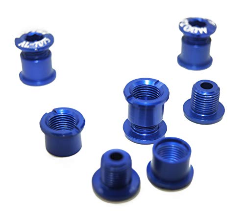 Bike Double Chainring Bolts, 7075 Aluminum Alloy CNC M8 Bicycle Chainring Ring Bolts Set - Thumbnail 4