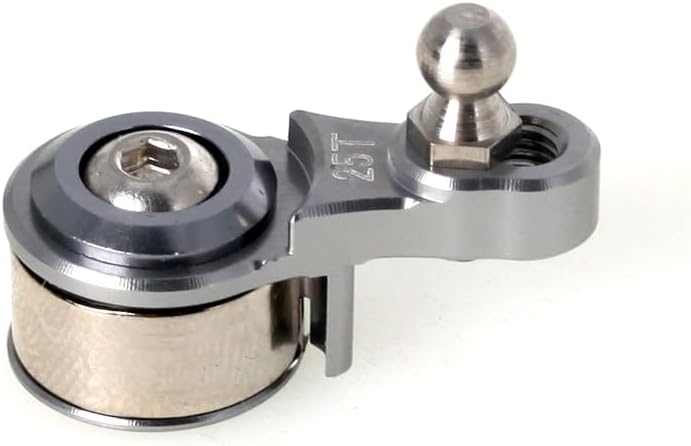 LCX 1/10th RC Crawler Car CNC Machined Aluminum Servo Horn Servo Arm 25T for TRX4 TRX6, Upgrades Parts Accessories (Grey)