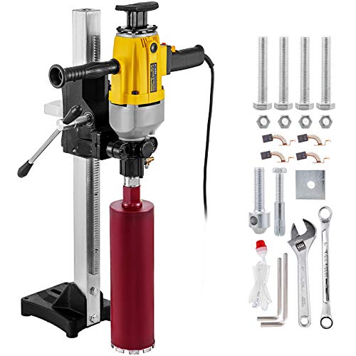 VEVOR 6.3 Inch/160MM Core Drill Machine,1980W Core Drill Rig,Powerful Rugged Concrete Core Drill,110V 1600 r/min Core Drill Rig,with Stand Tool Dry Wet Dual Use Concrete Brick Block Drilling