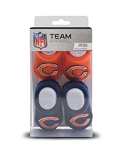 FBF Originals - Infant Bootie Socks 0-12 Months - 2 Pack (Chicago Bears) One Size