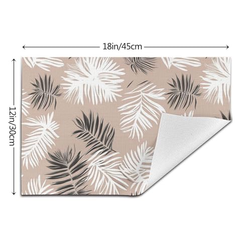 Sets de table feuille de palmier blanche en PVC design chic pour réception