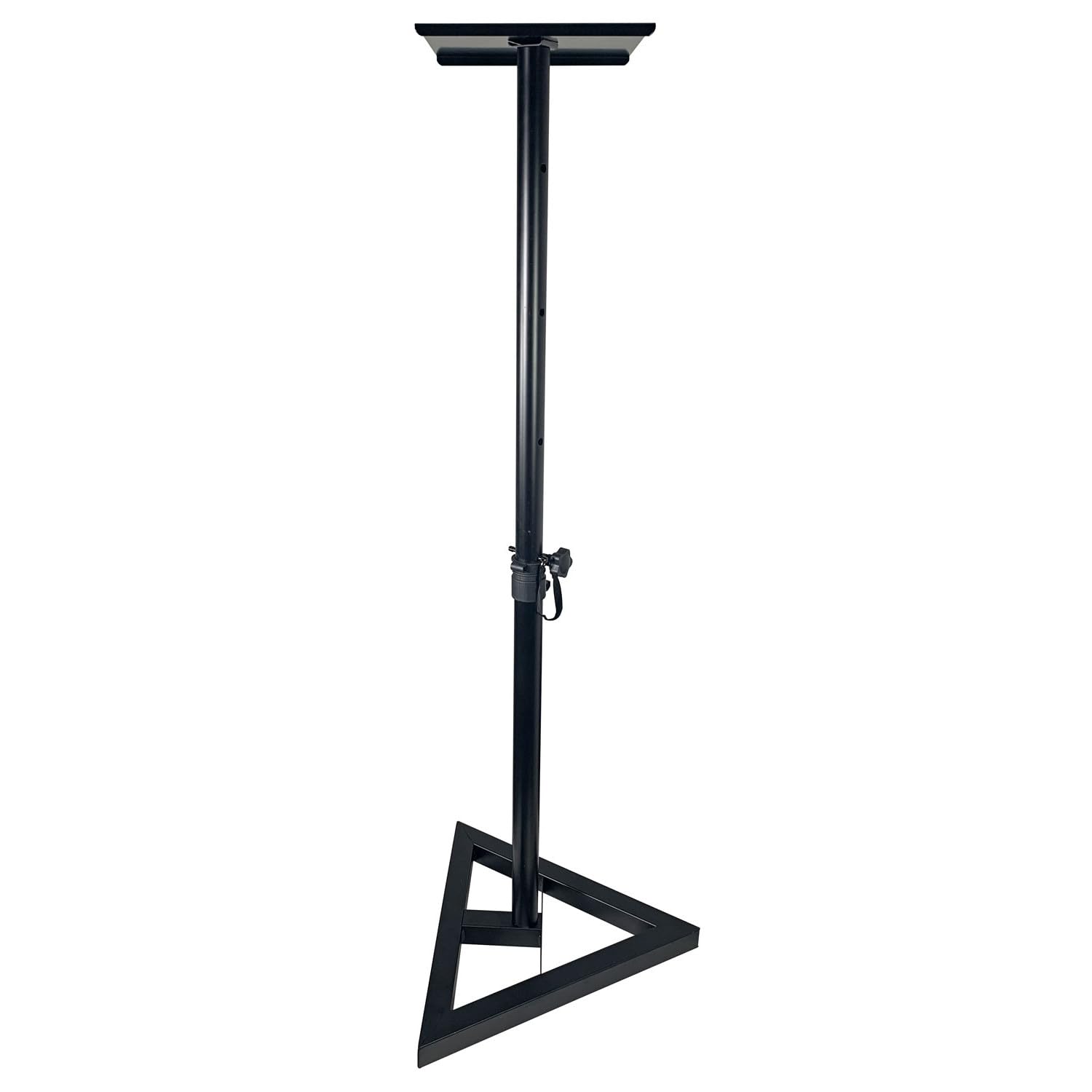 QTX | Supporto per altoparlante monitor – Supporto regolabile in acciaio per monitor da studio per uso domestico e professionale | Altezza 800-1200 mm | Capacità 40 kg | Compatto, stabile e facile da
