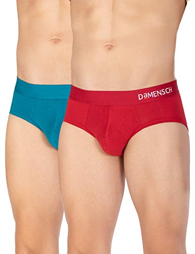 21% OFF on DAMENSCH Men Deo-Soft Supima Modal Briefs-Pack of 2-Tango Red, Ocean Depths-Small 21% OFF on DAMENSCH Men Deo-Soft Supima Modal Briefs-Pack of 2-Tango Red, Ocean Depths-Small