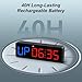 Acedeck Portable Gym Timer Clock: Fitness Digital Clock with Strong Magnet - Remote Control for Fitness Enthusiasts - Powerful Battery for Home Gym Garage Boxing Black