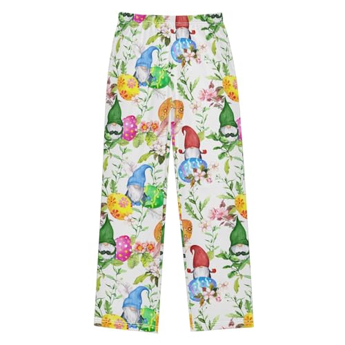 Easter Gnome Egg Boys Long Pants Soft Trousers Elastic Waist Kids Lounge Bottoms with Pockets S-XL