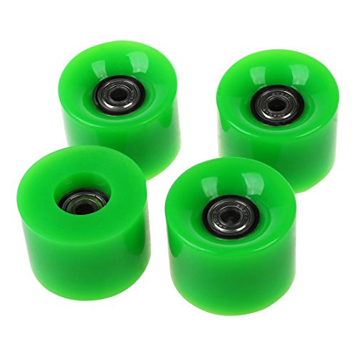 JVSISM Conjunto de 4 Ruedas de monopatin 6 cm de diametro y 4,5 cm de Ancho para Penny Verde