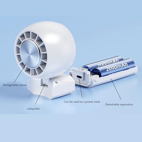 Ventilateur portatif USB blanc AUNMAS à refroidissement rapide double