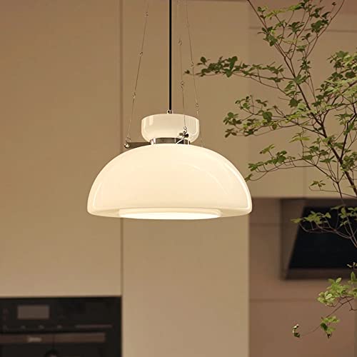 Lampe à suspension nordique en verre crème pour sublimer votre îlot de cuisine