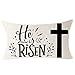 Produktbild NIDITW Kissenbezug mit inspirierendem Zitat "Accept What is Let Go" Taille Lendenwirbelsäule Beige Baumwolle Leinen Überwurf Kissenbezug für Sofa Home Dekoration, länglich