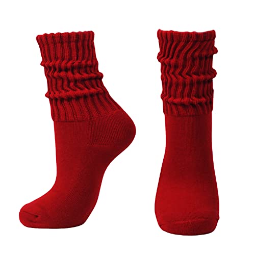 Image of Intgoodluckycc Slouch Scrunch Socks for Women, Slouch High Tube Socks Women