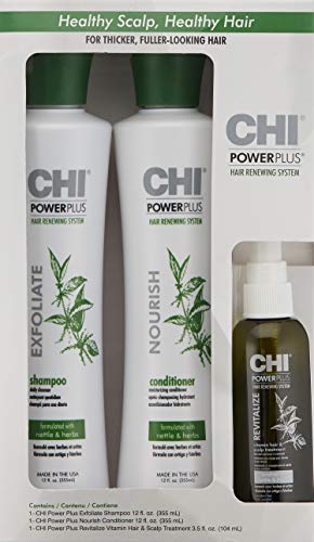 Chi Powerplus Starter Kit With Shampoo, Conditioner And Scalp Treatment #TOP1