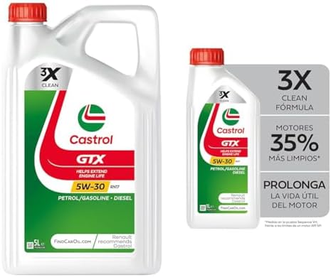 Bundle of Castrol GTX 5W-30 RN17 Engine Oil 5L + Castrol GTX 5W-30 RN17 ...