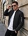 KEFITEVD Übergangsjacke Herren Frühling Sommer Männer Blouson Jacke mit Reißverschluss Taschen College Jacke Leichte Herrenjacke Schwarz XL
