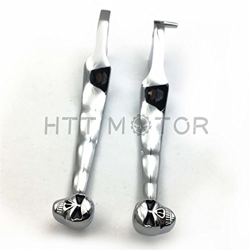 Httmt Mt241-011- Chromed Brake Clutch Skull Hand Levers Fit Compatible With Suzuki Intruder 800 1400 1500 #TOP3