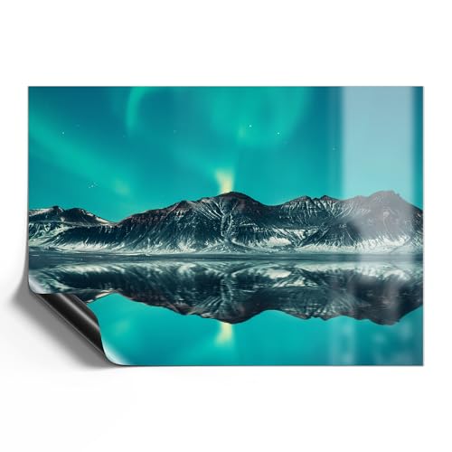 DEQORI Lámina magnética universal de 30 x 21 cm (A4), diseño de magia de la luz polar, alfombrilla magnética para frigorífico, planificador semanal y planificador del hogar, lista de la compra