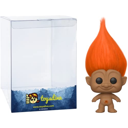 Orange T R O L L : P O P ! Trolls Vinyl Figurine Bundle With 1 Compatible 'Toysdiva' Graphic Protector (004-44606 - B)