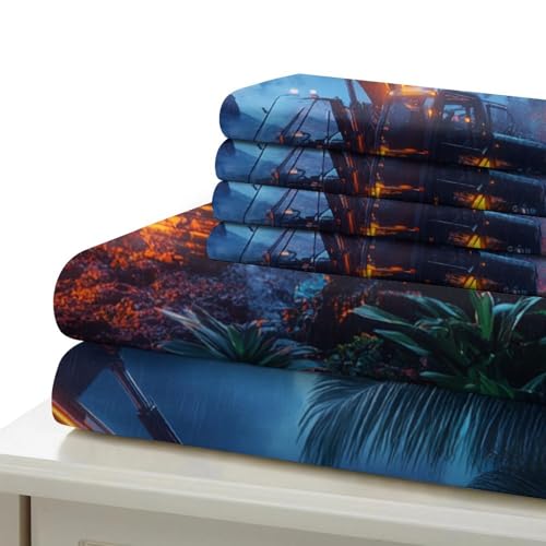 Housse de couette microfibre hypoallergique 3D effet heavy machinery - 7