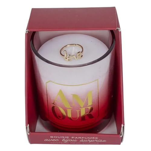 THE CONCEPT FACTORY - BO5607 Coffret de 2 Bougies Parfumées Élégantes En Verre - Conçu Pour Ambiance Chaleureuse et Apaisante - Dimensions 8 x 7 x 7 cm - Couleurs Rose et Blanc