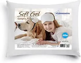 Travesseiro Infantil Soft Gel 30x45cm Toque Macio Refrescante Fibra Siliconada Lavável Antiácaro e Antialérgico Branco – O Travesseiro