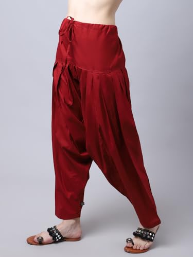 Image of Pistaa's Women's Regular Fit High Rise Combo of 3 Solid Pure Cotton Patiala Salwar